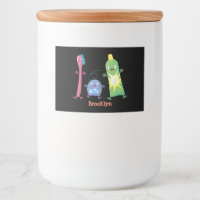 Cute toothbrush toothpaste dental floss cartoon