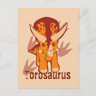 Cute Torosaurus Postcard