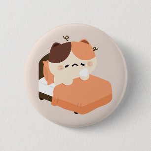 Cute Tortie Cat 6 Cm Round Badge