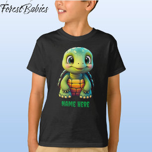 Cute Tortoise Boy's Turtle Animal Cartoon Graphic T-Shirt