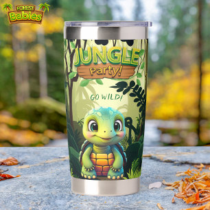 Cute Tortoise, Whimsical Baby Turtle Wildlife 🐢 Insulated Tumbler