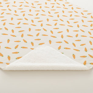 Cute tossed carrots sherpa blanket
