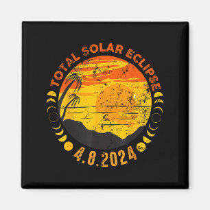 Cute Total Solar Eclipse Retro Eclipse Magnet