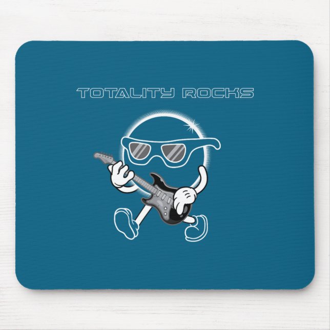 Cute Totality Rocks Total Solar Eclipse Mouse Pad (Front)