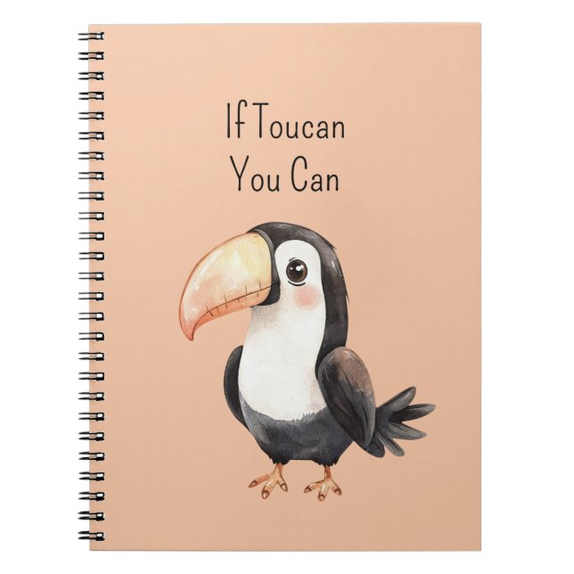 Cute Toucan Bird Animal Notebook (Front)