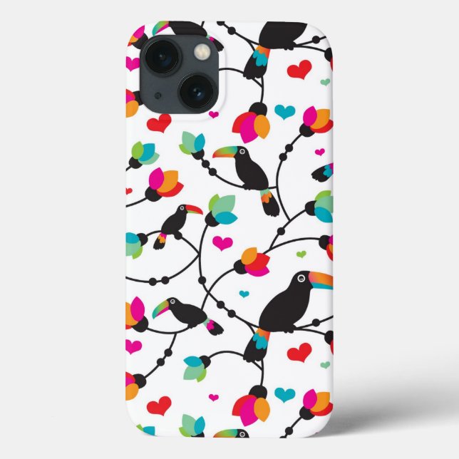 cute toucan bird tropical illustration Case-Mate iPhone case (Back)