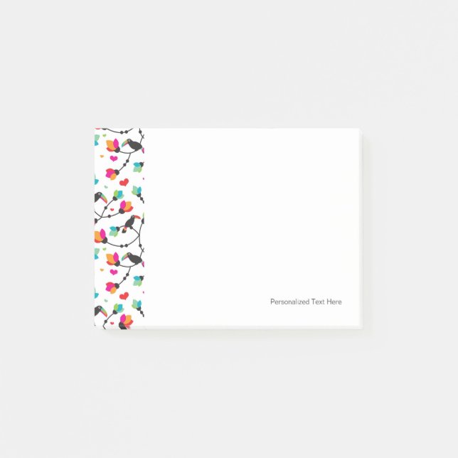 cute toucan bird tropical illustration post-it notes (Front)