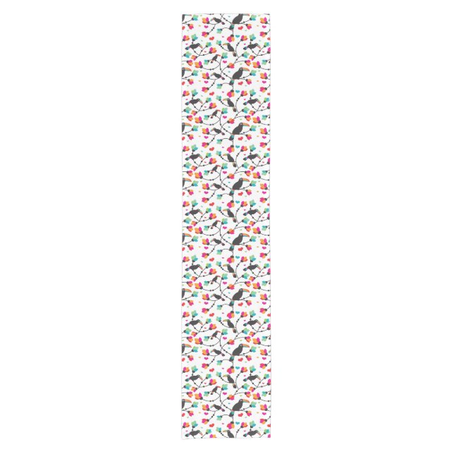 cute toucan bird tropical illustration short table runner (Front)