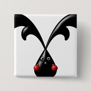 Cute Tough Bunny Boxer Rabbit 15 Cm Square Badge