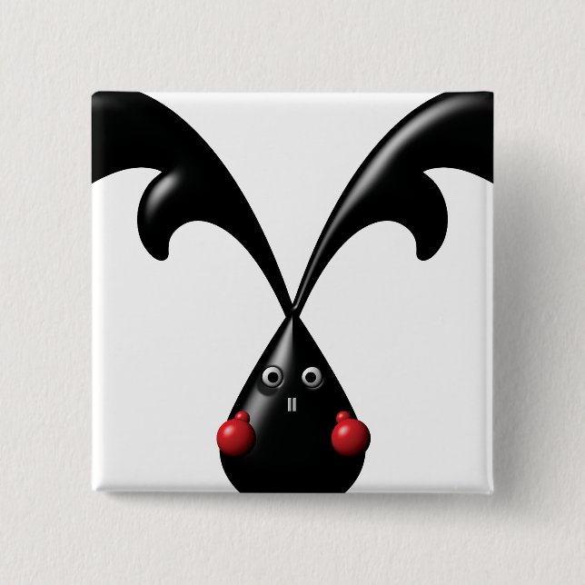 Cute Tough Bunny Boxer Rabbit 15 Cm Square Badge (Front)