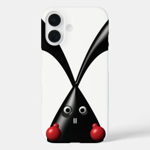 Cute Tough Bunny Boxer Rabbit iPhone 16 Case