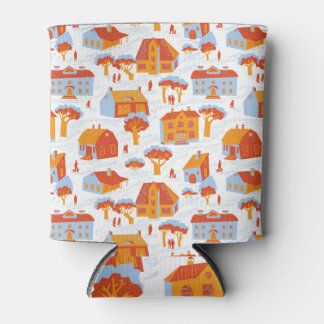 Cute Town Houses: Vintage Doodle Can Cooler