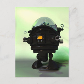 Cute Toy Planet Robot Postcard