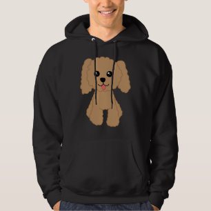 Cute Toy Poodle Dog Apricot Hoodie