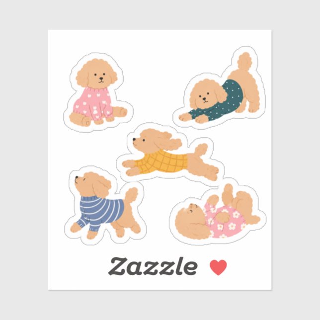 Cute Toy Poodle Dog Wearing Sweaters Pattern Lapto (Sheet)