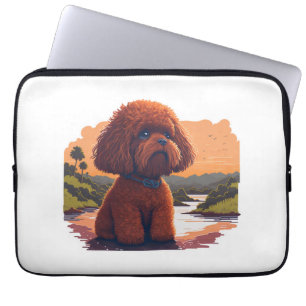Cute Toy Poodle Laptop Sleeve