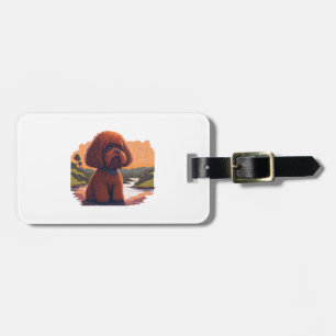 Cute Toy Poodle Luggage Tag