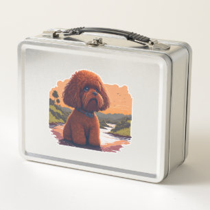 Cute Toy Poodle  Metal Lunch Box