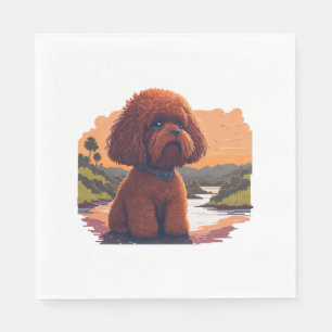 Cute Toy Poodle Napkin