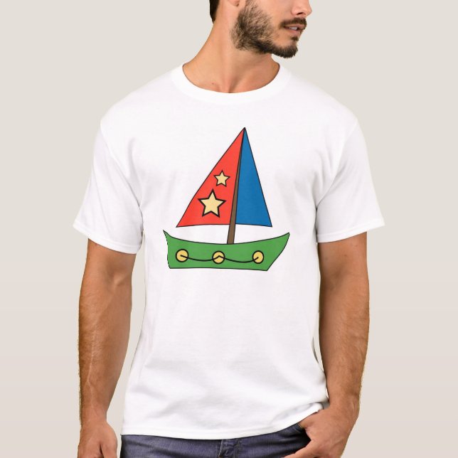 Cute Toy Sailboat T-Shirt (Front)