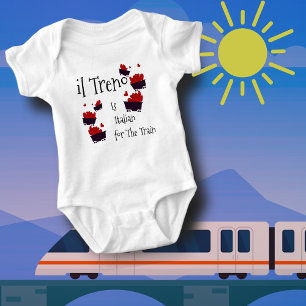 Cute Train Baby Bodysuit