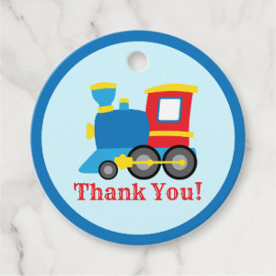 Cute Train Birthday Favour Tags