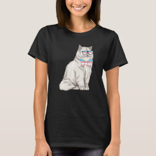 Cute Transgender Persian Cat Transgender Day Of Vi T-Shirt