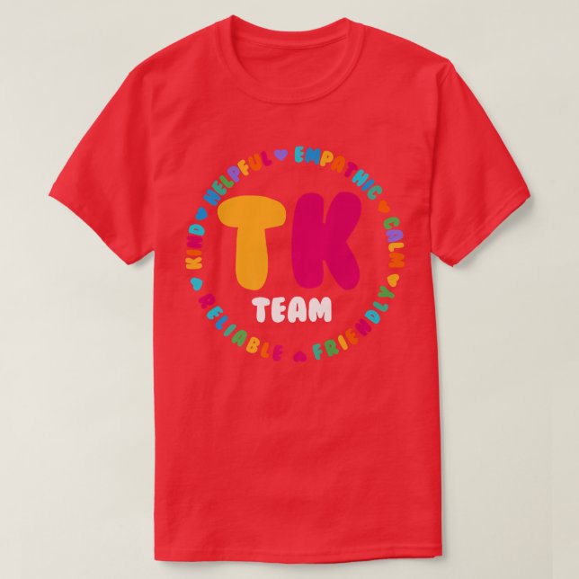 Cute Transitional Kindergarten Teacher Team Crew T T-Shirt (Design Front)