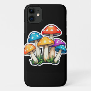 Cute Transparent Mushroom Illustration Case-Mate iPhone Case
