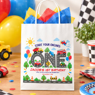 Cute Transportation Cars boy 1st Birthday Favour Bags