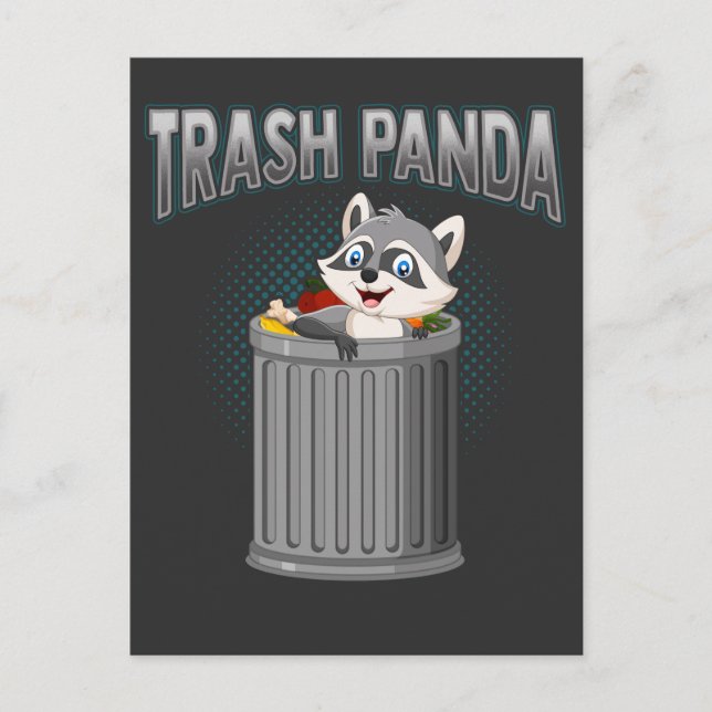 Cute Trash Panda Cute Racoon Animal Lover Postcard (Front)