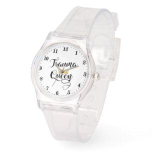 Cute Trauma Queen Nurse word art Watch