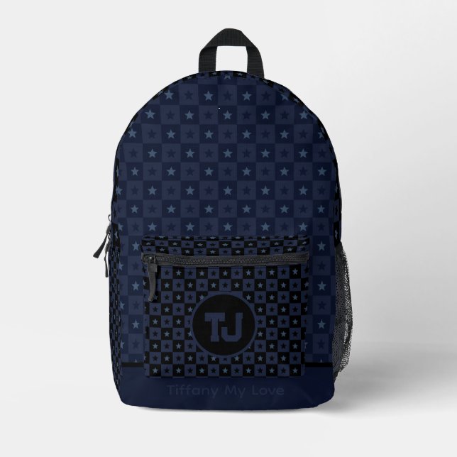 Cute Travel Girly Personalised Backpack (Front)
