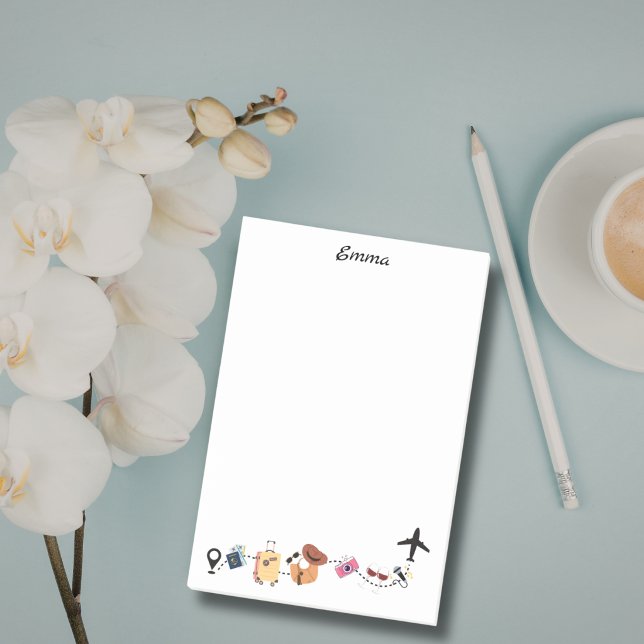 Cute Travel images and aeroplane, Custom Post-it Notes (Creator Uploaded)