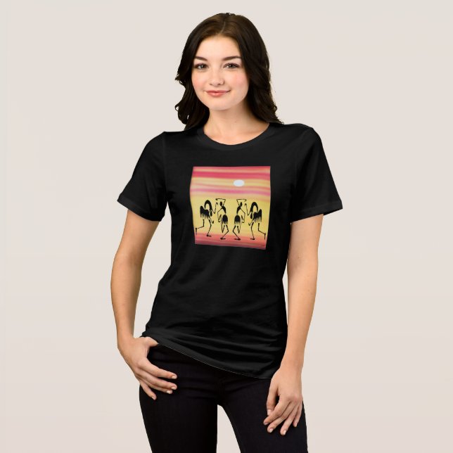 Cute travel Summer Holiday Sunset Break Dance Tri-Blend Shirt (Front Full)