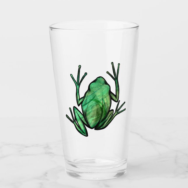 Cute Tree Frog Artistic Frogs I love frogs         Glass (Front)