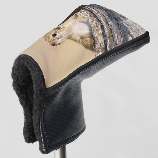 Cute Tree squirrel animal photo Golf Head Cover (3/4 Front)