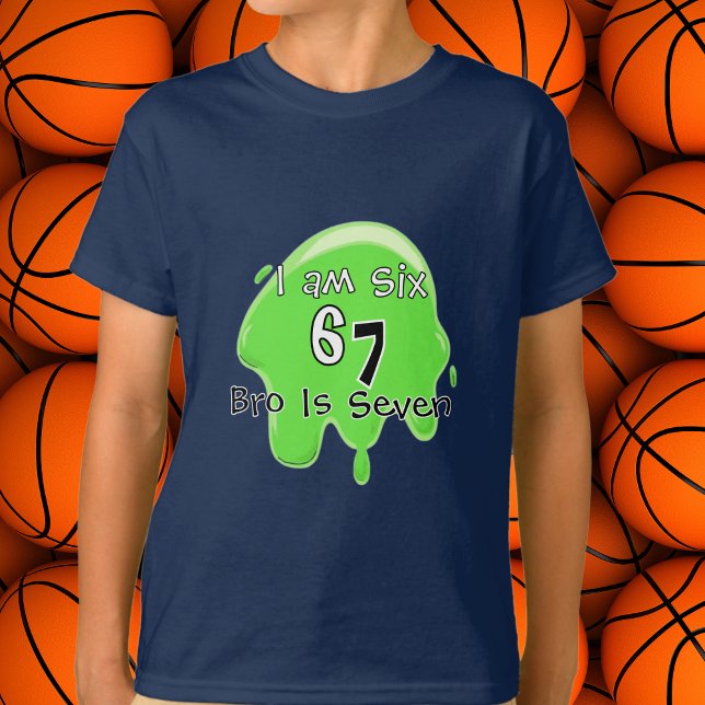 Cute Trending Slime 6 7 Green Personalize Kids T-Shirt (Creator Uploaded)