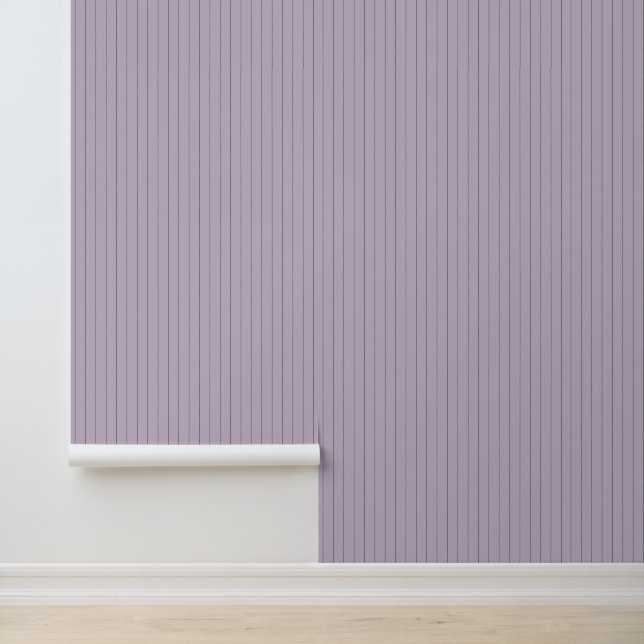Cute Trendy 1" Pinstripe Light Purple Nursery Wallpaper (Application)