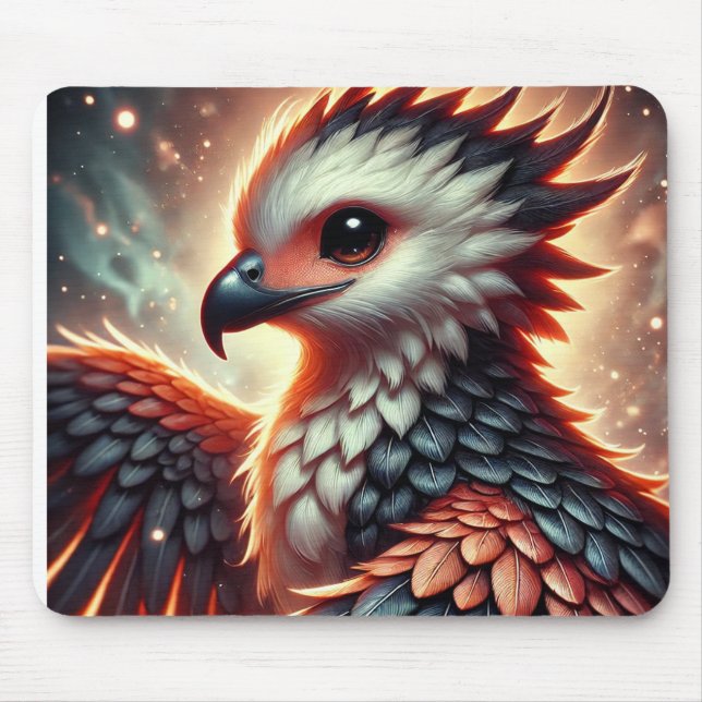 Cute Trendy African Fish Eagle | Anime Mousepad (Front)