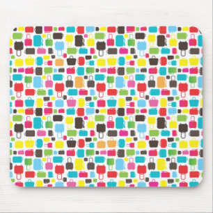 Cute trendy bags pattern mousepad
