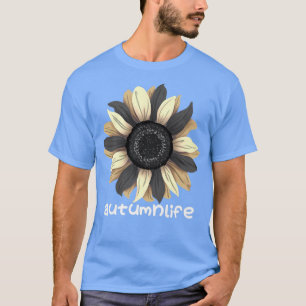 Cute Trendy Beautiful Autumn Fall Season Sunflower T-Shirt