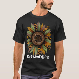 Cute Trendy Beautiful Autumn Fall Season Sunflower T-Shirt