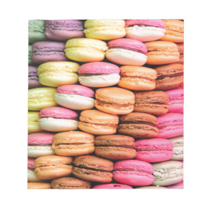 Cute Trendy Colourful French Macaron Cookie Baking Notepad