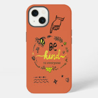 Cute Trendy Doodles Black Gold Bee Orange