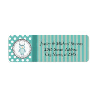 Cute Trendy girly funny cartoon owl polka dots