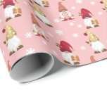 Cute Trendy Gnomes Winter Pink Red Rose Gold Wrapping Paper<br><div class="desc">This adorable wrapping paper has cute gnomes and snowflakes in lovely pink,  red,  and rose gold colours,  and a pink gingham buffalo plaid design (gold colours are simulated and have no actual metallic gold). It can be used for Christmas,  Hanukkah,  birthdays,  or any occasion.</div>