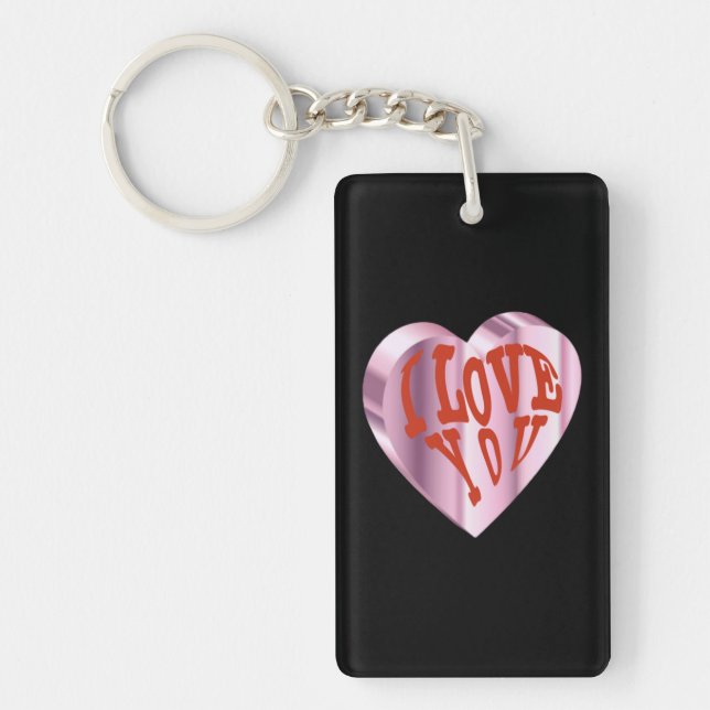 Cute Trendy Heart Key Ring (Front)