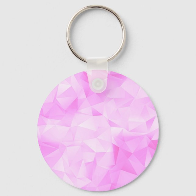 Cute Trendy Light Pink Colour Colourful Pattern Key Ring (Front)