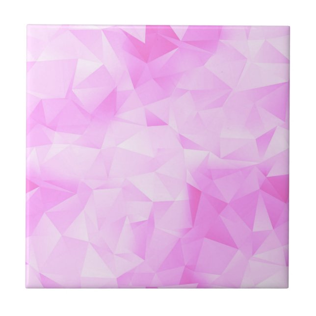 Cute Trendy Light Pink Colour Colourful Pattern Tile (Front)